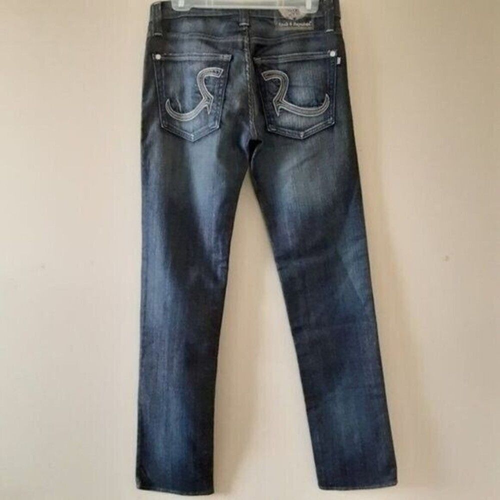 Rock Republic Jeans 32x34 Tall Straight Leg 90s Y2K 2000s Biker Stretch Womens‎